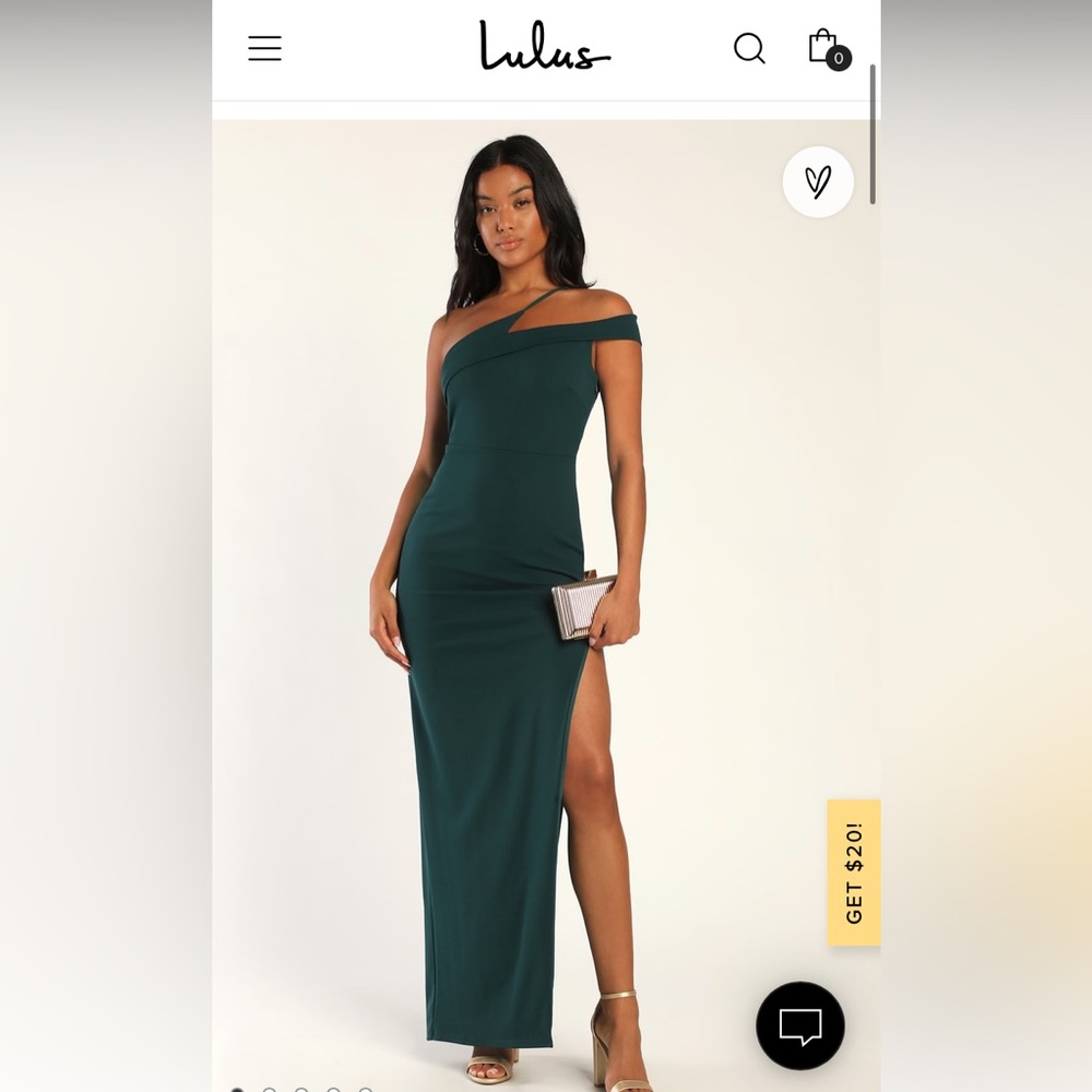 NWT Lulus One Shoulder Maxi Dress